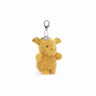 Jellycat Little Dragon Bag Charm USA | 12586XKLE